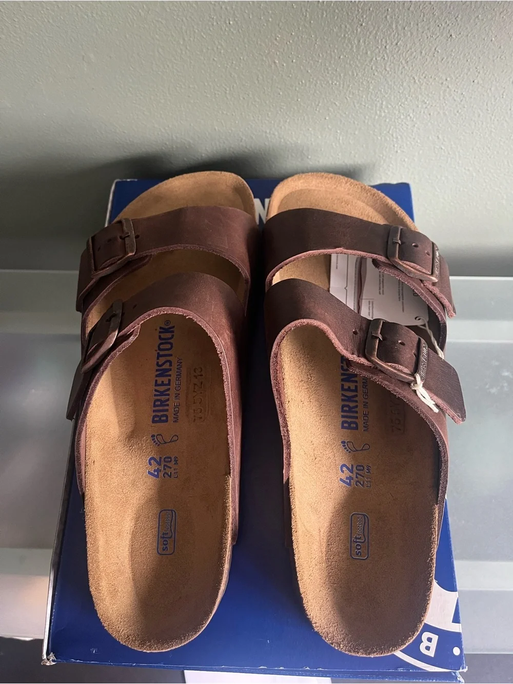 Birkenstock Arizona Soft Footbed Habana Oiled Leather EU 42 New in box